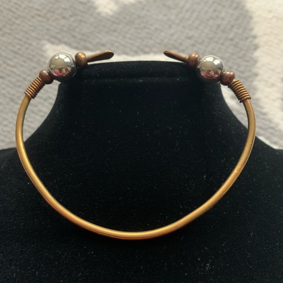 Genuine Copper and silver bracelet adjustable - Picture 2 of 3
